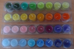 Sada barevných svíček - 8 kusů Barva modré